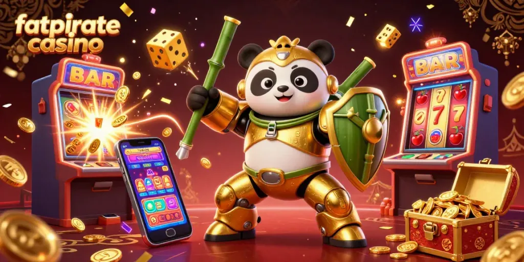 Engaging illustration of fatpirate casino showing excitement with jackpot games and vibrant characters.