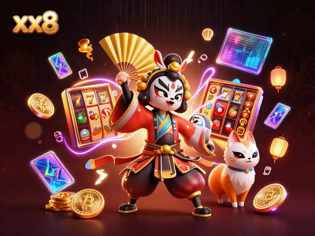 Experience thrilling gameplay with xx8 at a vibrant online casino featuring traditional Japanese aesthetics.