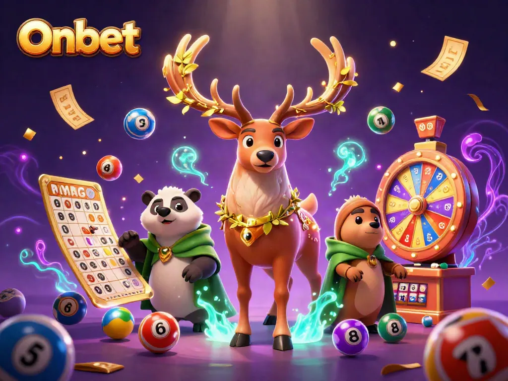 Engage in the thrilling Onbet lottery experience with vibrant characters and dynamic gaming elements!