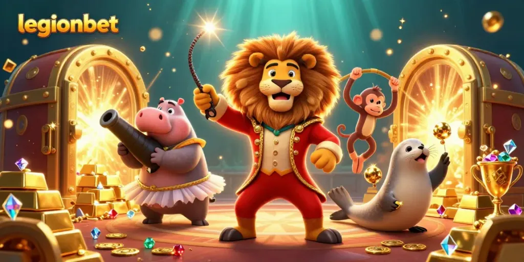 Bet on fun with legionbet: A vibrant casino illustration featuring lively characters.