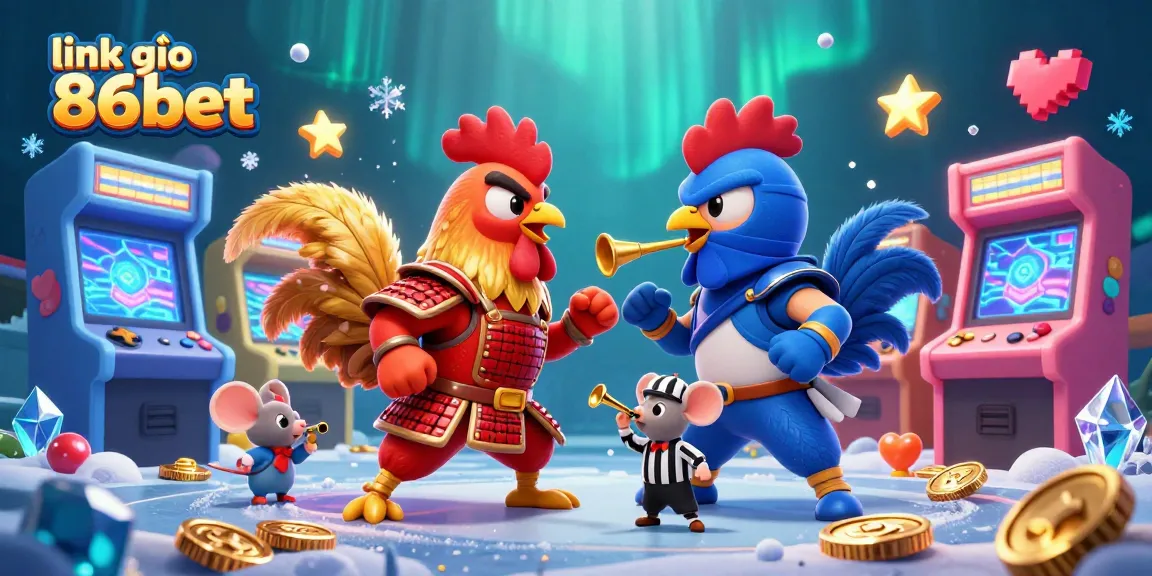 Engage with exciting gameplay at link vào 86bet featuring colorful 3D machines and dynamic rooster duel.