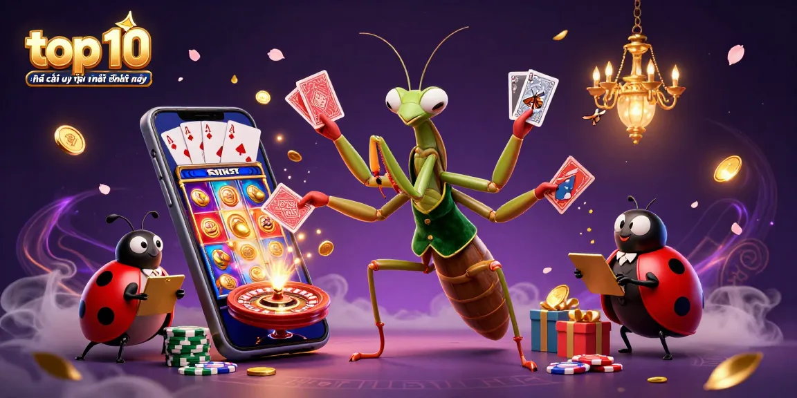Experience the excitement of top 10 nhà cái uy tín nhất hiện nay with animated casino elements and lively characters.