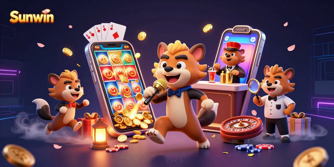 Experience thrilling gameplay at Sunwin with vibrant slot machines and a dynamic casino atmosphere.