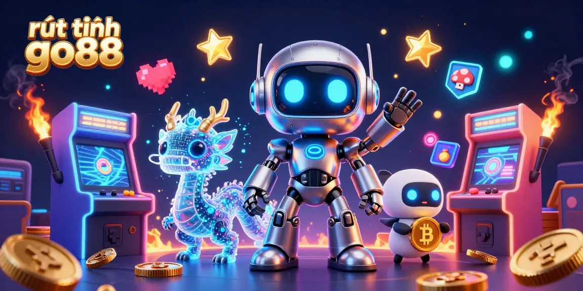 Experience the thrill of withdrawing from Go88 with vibrant 3D casino imagery and futuristic elements.
