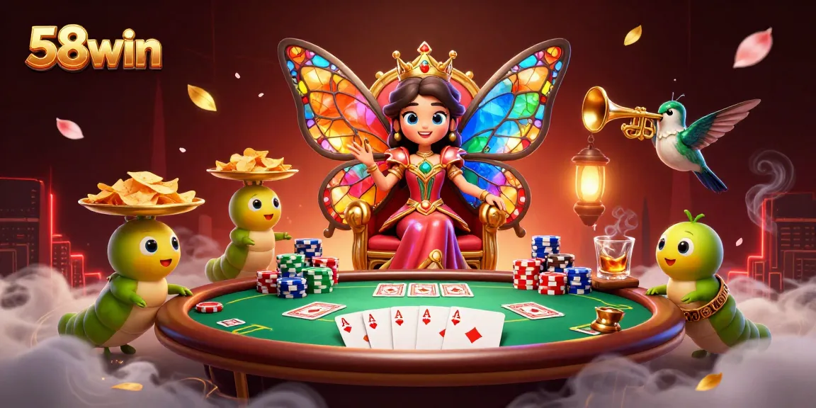 Engage in thrilling gameplay at 58win with a vibrant scene from an enchanted casino world.