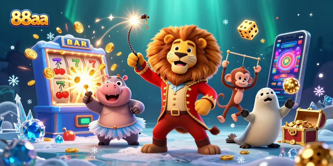 Experience thrilling gameplay at 88aa with a vibrant casino scene featuring dynamic characters and game elements.